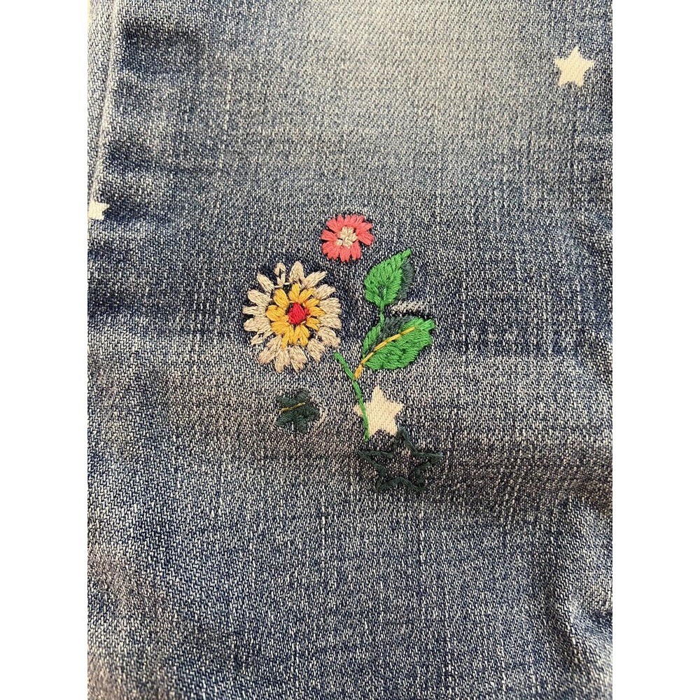 Baby Gap Girls 2T Jeans Stars Planets Flowers Embroidered Sarah Jessica Parker - Picture 4 of 9